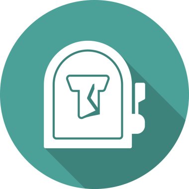 Posta kutusu simgesi, vektör illüstrasyonu