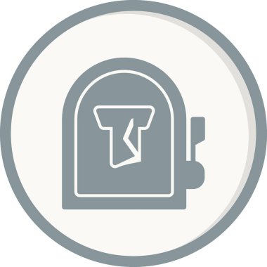 Posta kutusu simgesi, vektör illüstrasyonu