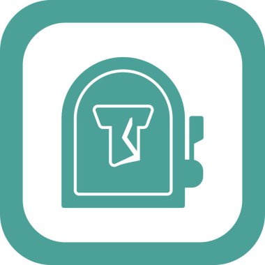 Posta kutusu simgesi, vektör illüstrasyonu