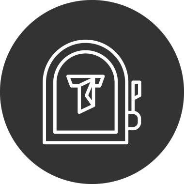 Posta kutusu simgesi, vektör illüstrasyonu