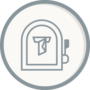 Posta kutusu simgesi, vektör illüstrasyonu