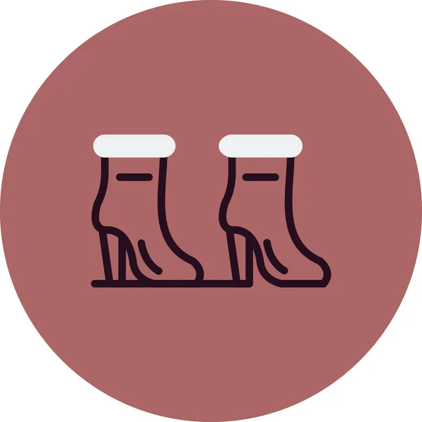 Woman High Heel Boots Icon — Stockvector
