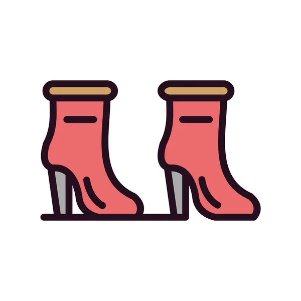 Woman High Heel Boots Icon — Stockvector