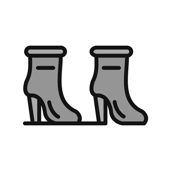 Woman High Heel Boots Icon — Stock vektor