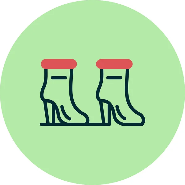 Woman High Heel Boots Icon — Stockvector