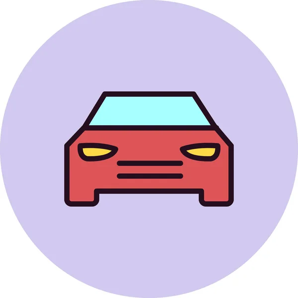 Coche Icono Web Ilustración Simple — Vector de stock