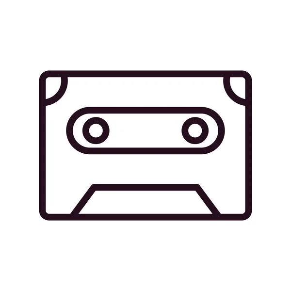 可聴周波カセット アイコンミックステープのベクトル図 — ストックベクタ