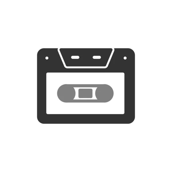 Icône Audiocassette Illustration Vectorielle Mixtape — Image vectorielle