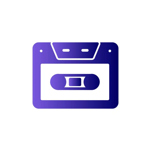 Audiocassette Icon Vector Illustration Mixtape — Stok Vektör