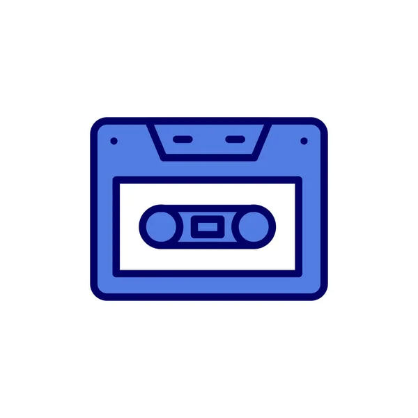 Icono Audiocassette Vector Ilustración Mixtape — Archivo Imágenes Vectoriales
