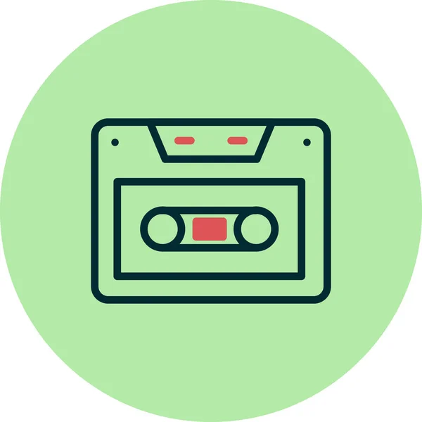 Audiocassette Icon Vector Illustration Mixtape — Stockvector