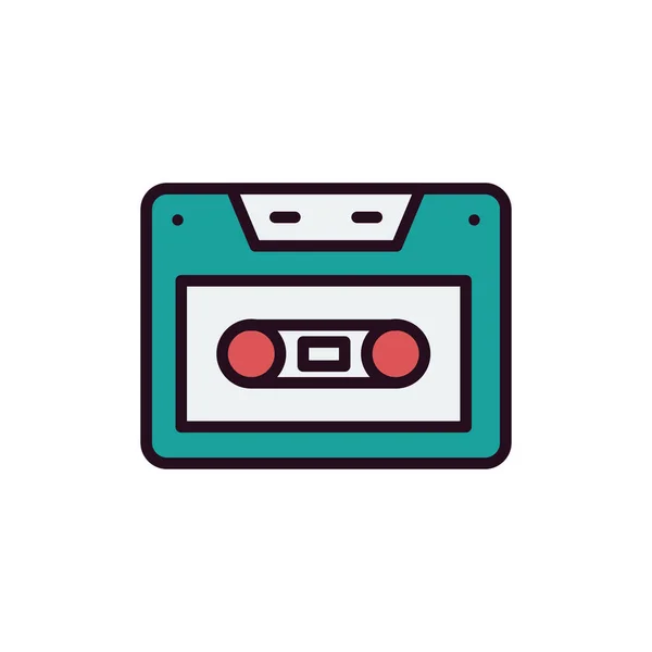 Icono Audiocassette Vector Ilustración Mixtape — Vector de stock