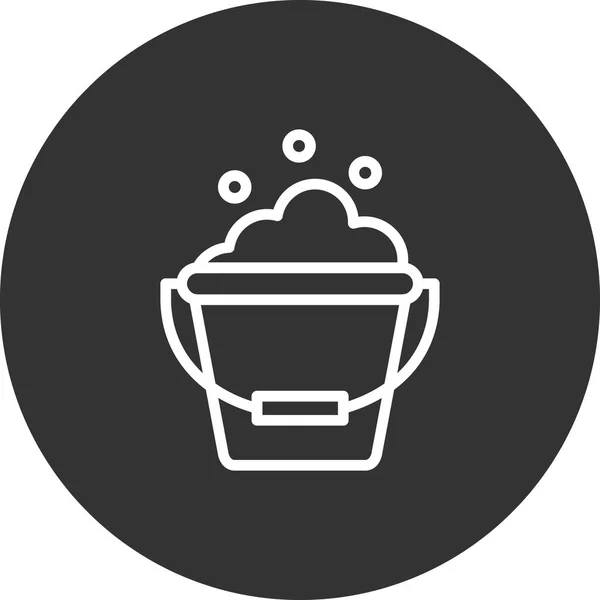 Cleaning Bucket Icon Vector Illustration — Vettoriale Stock