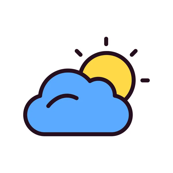 Nuvem Ícone Meteorológico Vetor Ilustração — Vetor de Stock