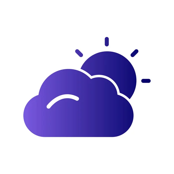 Nuvem Ícone Meteorológico Vetor Ilustração — Vetor de Stock