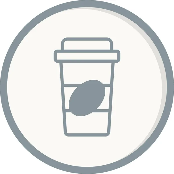 Koffiekopje Pictogram Vector Illustratie — Stockvector