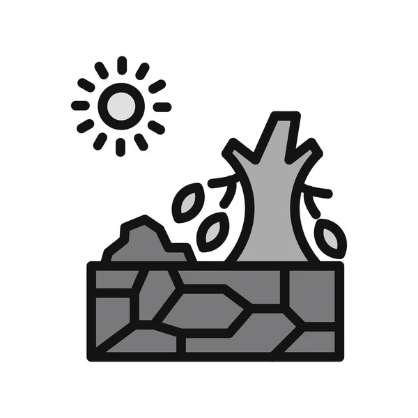 Drought Icon Sign Vector Symbol Logo Illustration Web Mobile — ストックベクタ