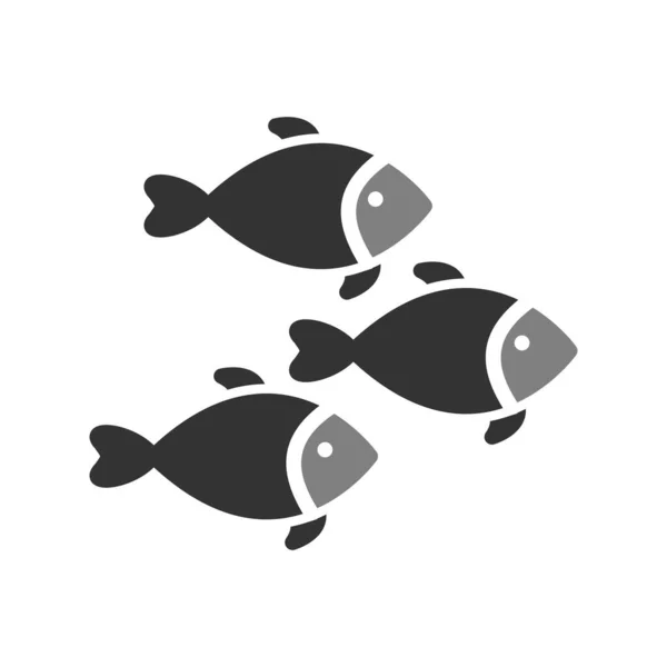 Fishes Icon Vector Illustration — Stock Vector