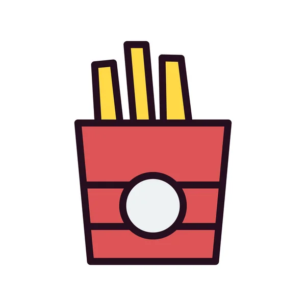 French Fries Icon Vector Illustration — Stock Vector