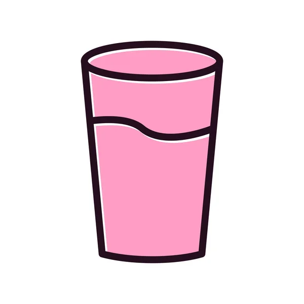 Glass Water Icon Vector Illustration Desgin — 스톡 벡터