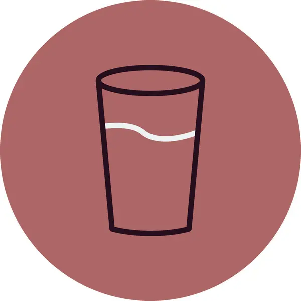 Склянка Ікони Води Векторні Ілюстрації Desgin — стоковий вектор