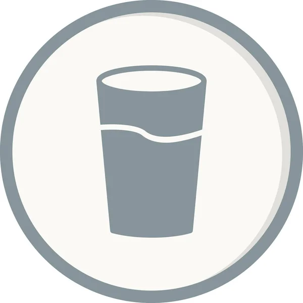 Glass Water Icon Vector Illustration Desgin — 스톡 벡터