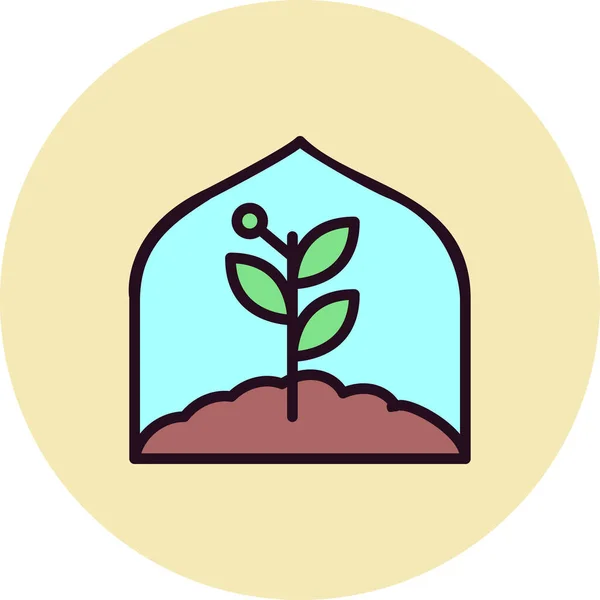 Växthus Ikon Vektor Illustration — Stock vektor
