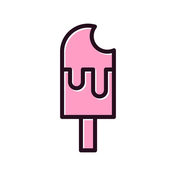 アイスクリームアイコンベクトルイラスト — ストックベクタ