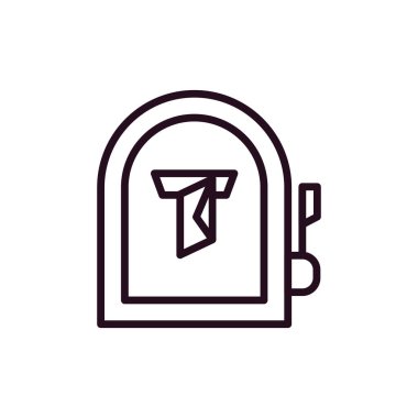 Posta kutusu simgesi, vektör illüstrasyonu