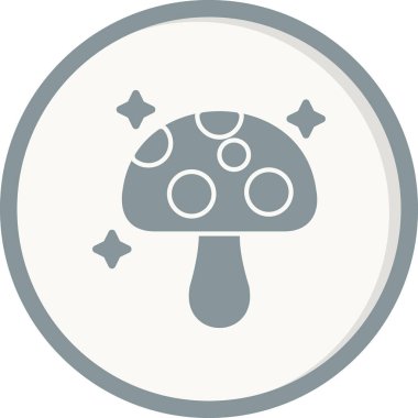 Mantar simgesi, vektör illüstrasyonu