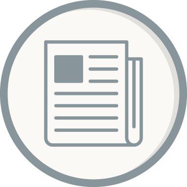 gazete simgesi vektör illüstrasyonu