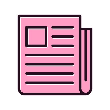 gazete simgesi vektör illüstrasyonu