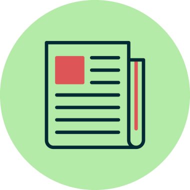 gazete simgesi vektör illüstrasyonu