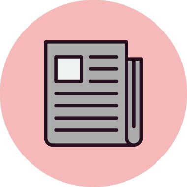 gazete simgesi vektör illüstrasyonu