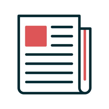 gazete simgesi vektör illüstrasyonu