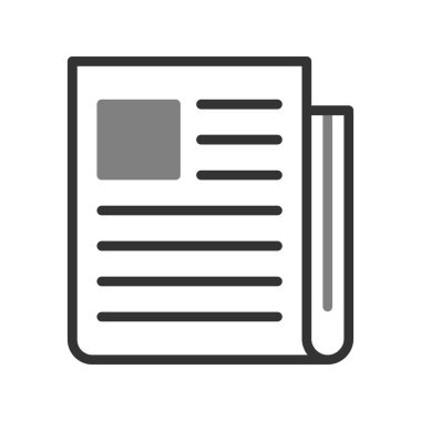 gazete simgesi vektör illüstrasyonu