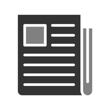 gazete simgesi vektör illüstrasyonu