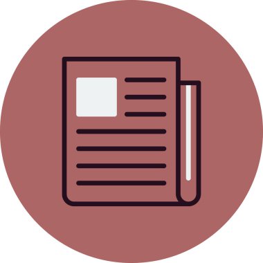 gazete simgesi vektör illüstrasyonu