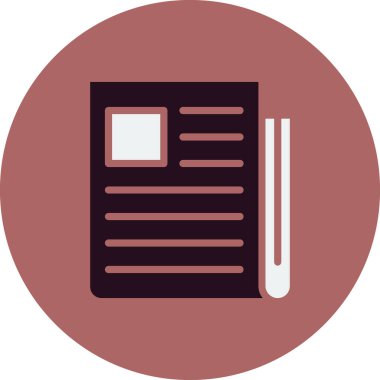 gazete simgesi vektör illüstrasyonu