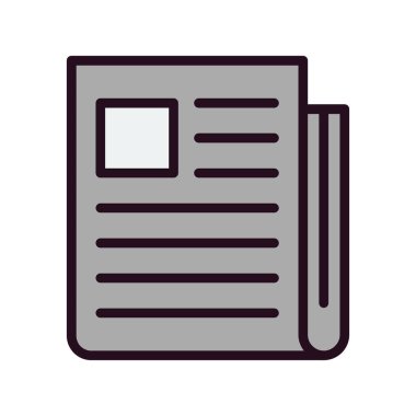 gazete simgesi vektör illüstrasyonu