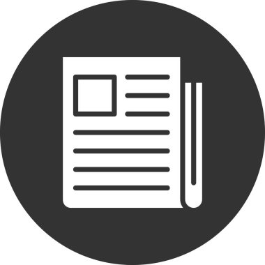 gazete simgesi vektör illüstrasyonu