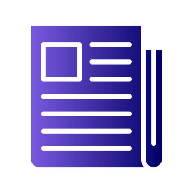 gazete simgesi vektör illüstrasyonu