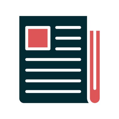 gazete simgesi vektör illüstrasyonu