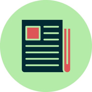 gazete simgesi vektör illüstrasyonu