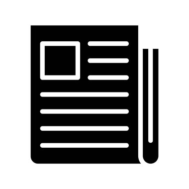 gazete simgesi vektör illüstrasyonu