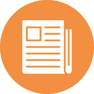 gazete simgesi vektör illüstrasyonu