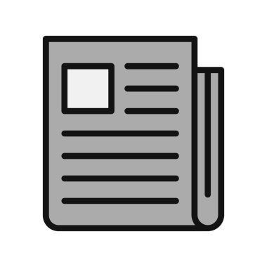 gazete simgesi vektör illüstrasyonu