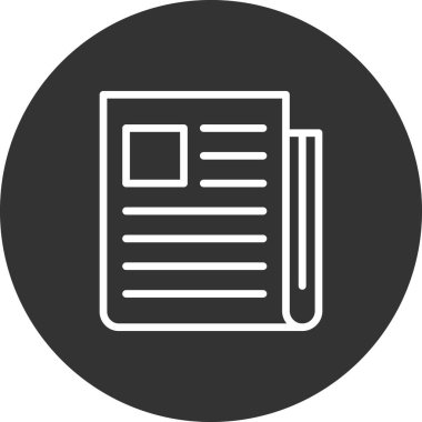 gazete simgesi vektör illüstrasyonu