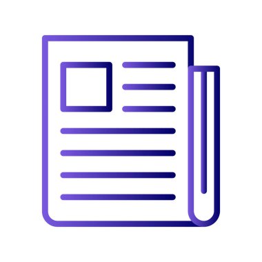 gazete simgesi vektör illüstrasyonu