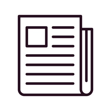 gazete simgesi vektör illüstrasyonu